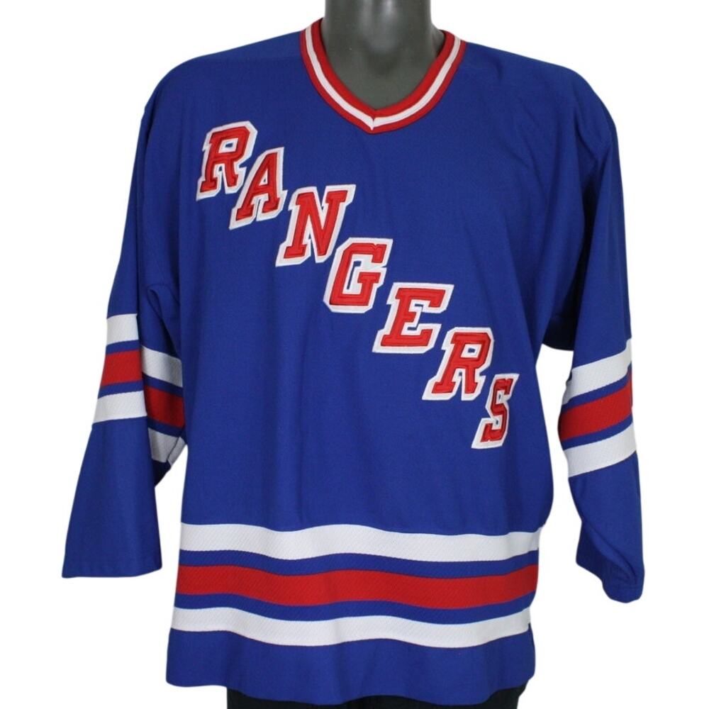 Vintage Starter New York Rangers Jersey Mens Large NHL Hockey 90s Blue